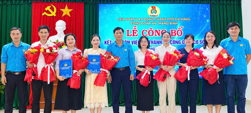 Le syndicat de la commune de Thang Binh, Da Nang, a créé 2 nouveaux syndicats de base avec 95 membres. Photo: Syndicat de Thang Binh