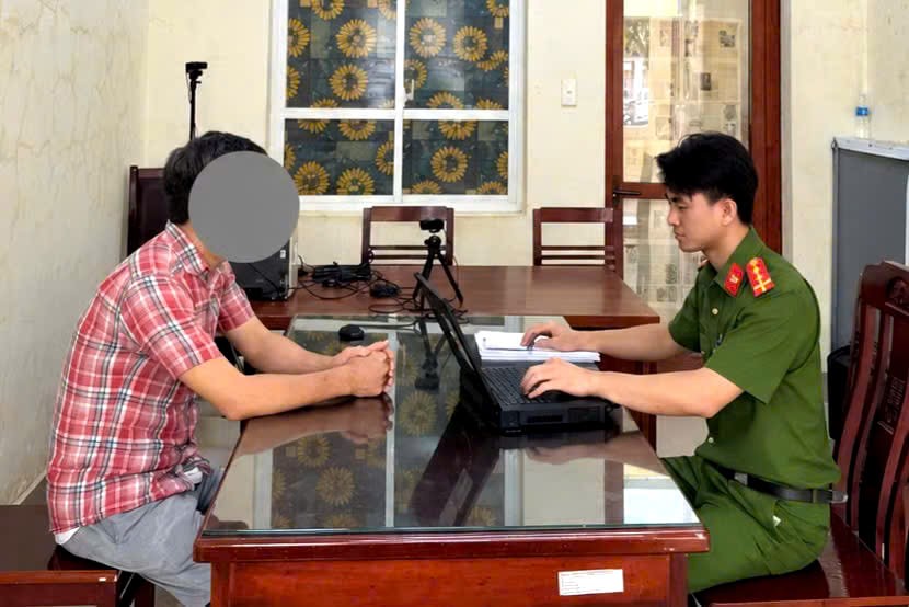 Cơ quan CSĐT làm việc với các đối tượng liên quan khi có dấu hiệu trốn thuế. Ảnh: Công an tỉnh Thái Nguyên