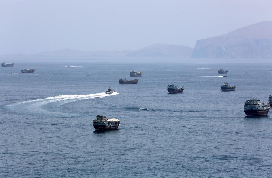 Hormuz Strait near Khasab, Oman, in a photo taken on June 20, 2026. Iran is making 7 conditions to reopen this strategic shipping route. Photo: Xinhua