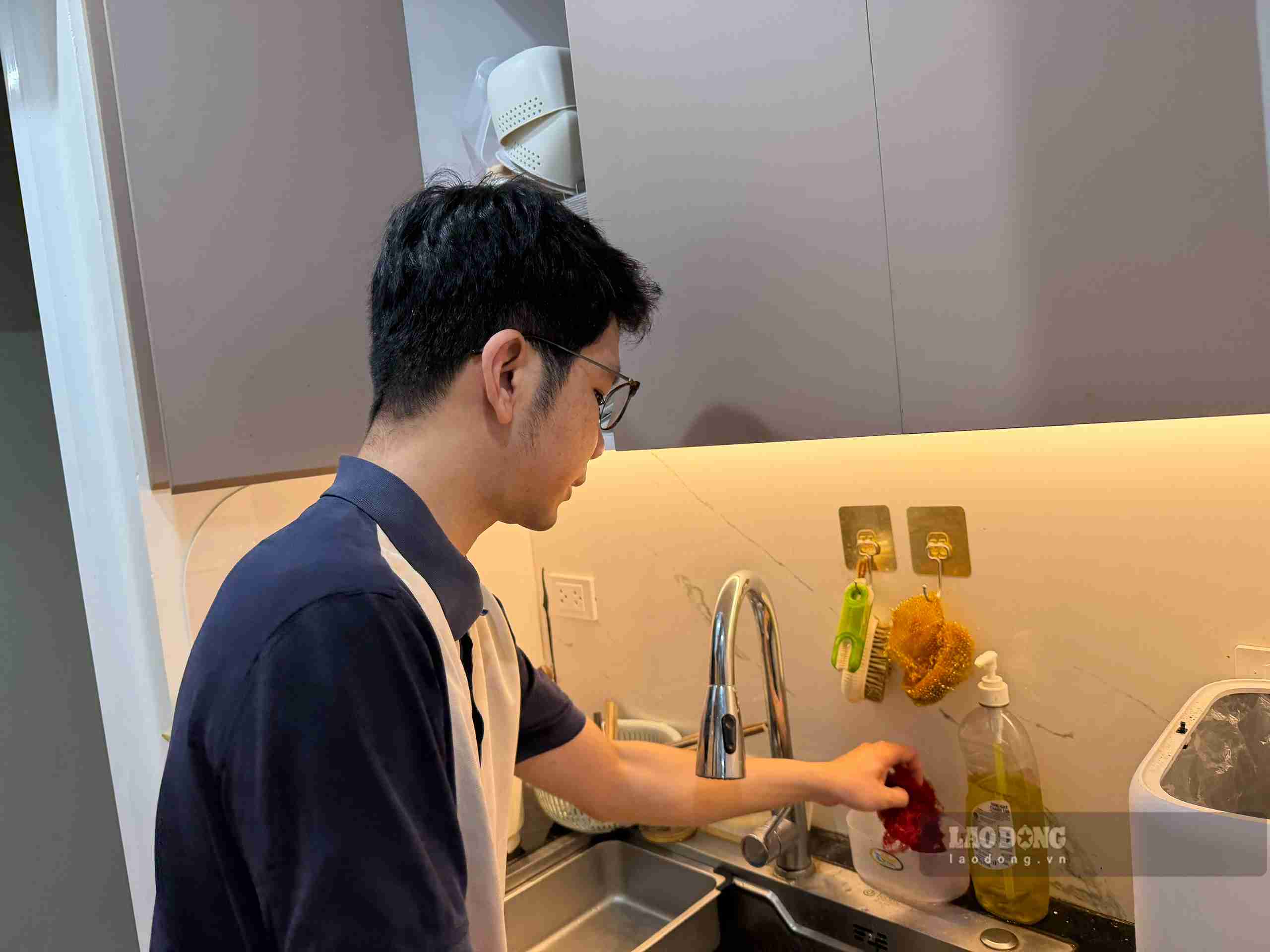 Căn hộ nhà ở xã hội đáp ứng nhu cầu sinh hoạt của gia đình anh Đỗ Tuấn Anh. Ảnh chụp 8.9. Ảnh: Mai Hương