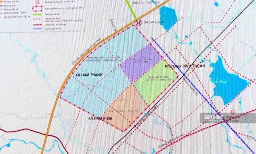 Proposed location for establishing a high-tech zone with an expected scale of more than 500ha in the East of Lam Dong province and zoning plan, photo taken in September 2026. Photo: Duy Tuan