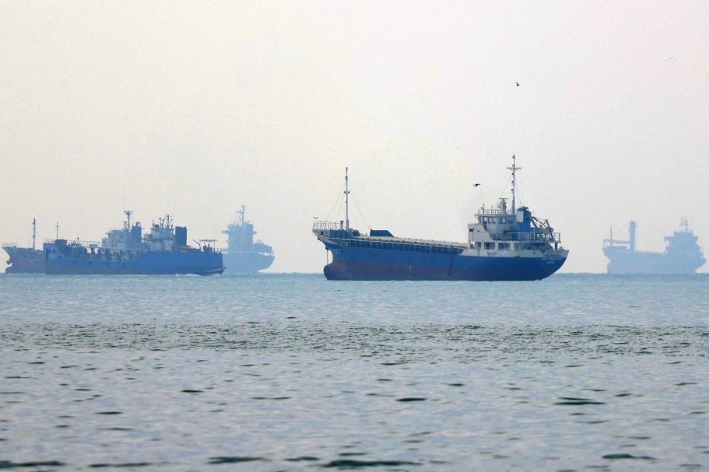 Ships in the Strait of Hormuz on September 7. Photo: AFP