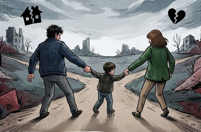 When husband and wife divorce, the important question is not who has more money to raise children, but how well the child will be cared for, educated and grow up stably. Photo: AI