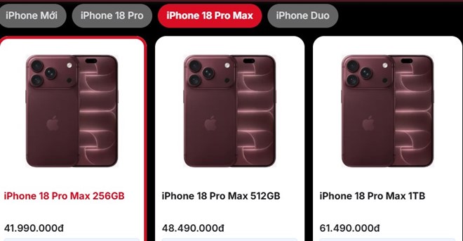 Giá iPhone 18 Pro,  Pro Max tại Việt Nam: Đắt hơn Mỹ, rẻ hơn Ấn Độ và sức mua tăng vọt