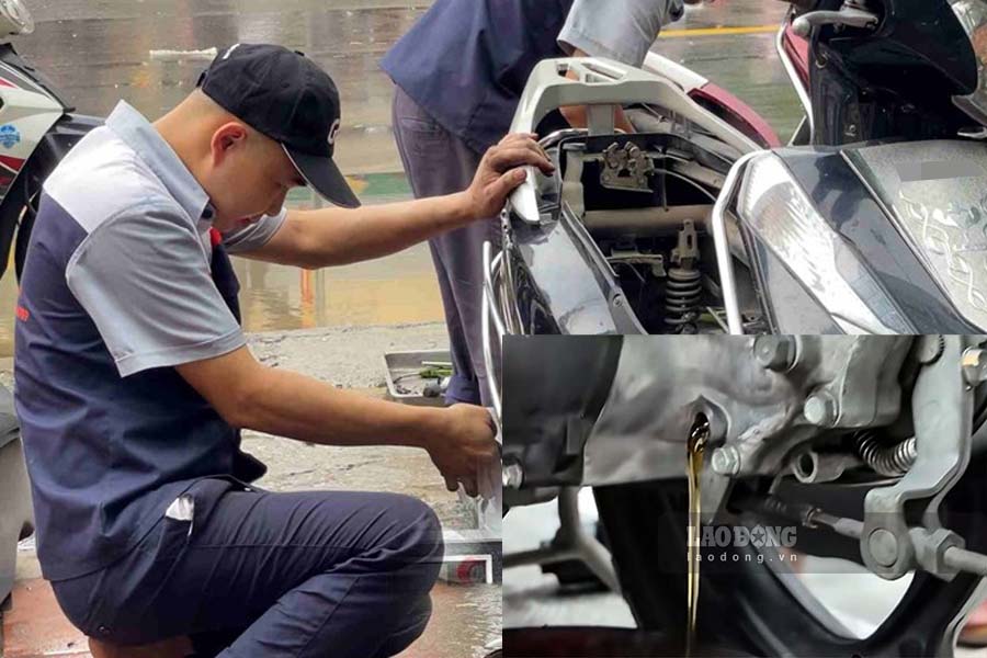 No need for regular replacement like engine oil, but lubricant still plays an important role in lubricating and protecting scooter gears. Photo: Cat Tien