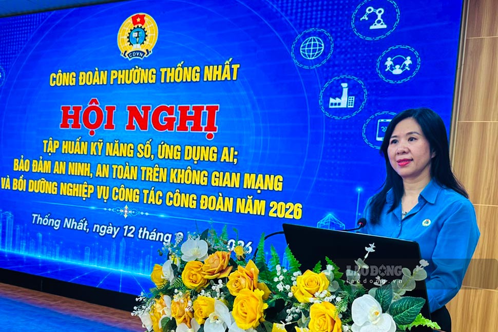 Chủ tịch Công đoàn phường Thống Nhất Trương Thị Mỹ Lệ (chụp ngày 12.9). Ảnh: Mỹ Lệ