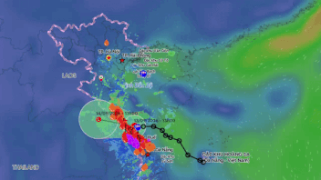 Prévisions de la zone de dépression tropicale sur le point d'atterrir ce soir 13 septembre et de fortes pluies.