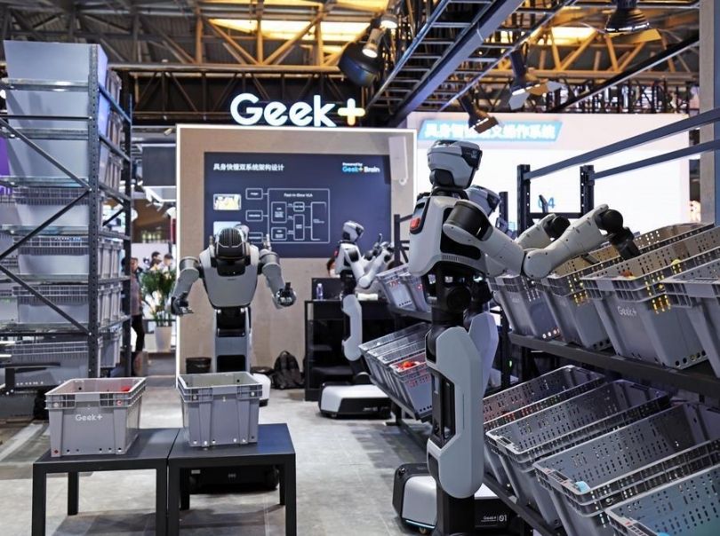 Human-shaped robot at the World Artificial Intelligence Conference in Shanghai, China on July 19, 2026. Photo: Xinhua