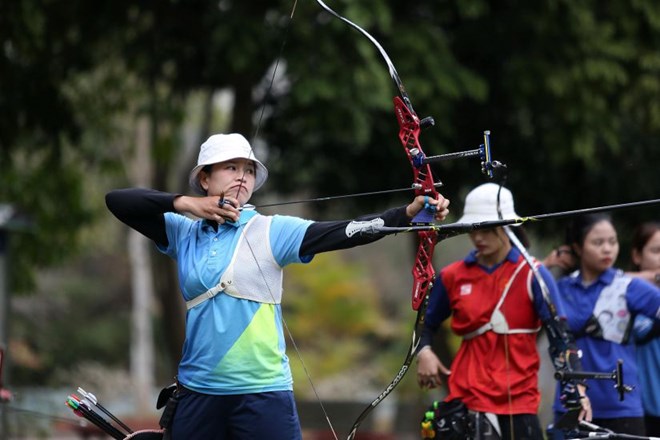 Lộc Thị Đào du tir à l'arc vietnamien participera aux ASIAD 20. Photo: Thủ Khúc