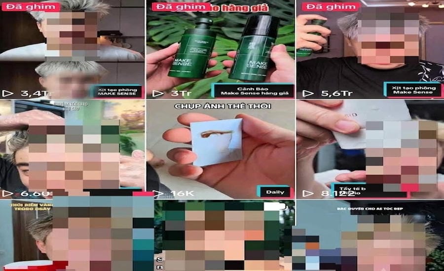 Many KOCs advertise Make Sense hairspray products. Screenshot (September 8, 2026)