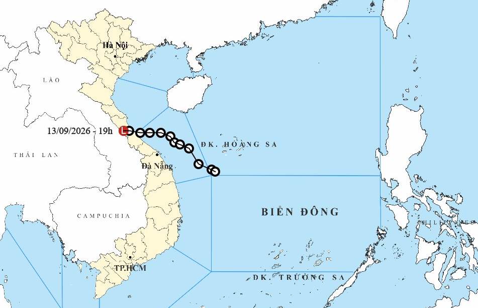 Tropical depression makes landfall, causing heavy rain in the North and Central regions. Photo: National Center for Hydro-Meteorological Forecasting