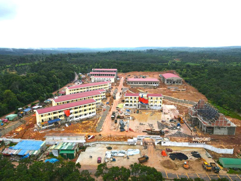 Dự án trường học liên cấp, nội trú tại xã Ia Puch, Gia Lai. Ảnh: Thanh Tuấn 