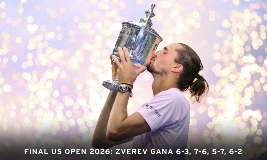 Alexander Zverev tiene su segunda copa de Grand Slam en su carrera. Foto: US Open