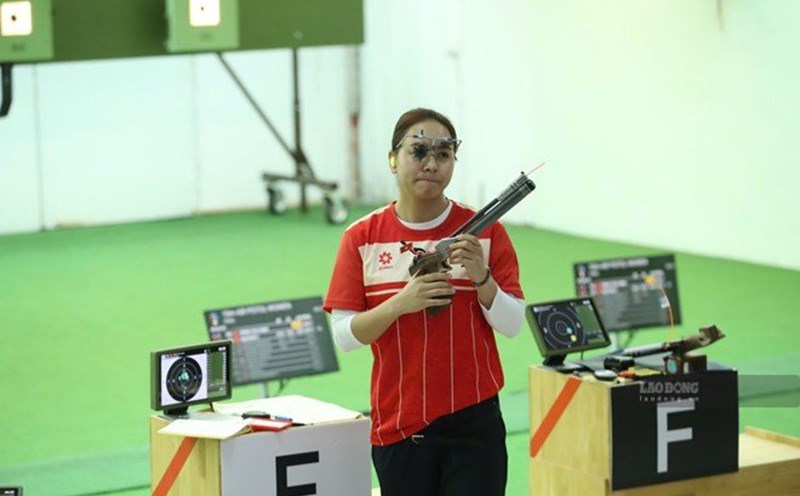 Shooter Trinh Thu Vinh was in high form at SEA Games 33 in Thailand last year and is now still a key athlete at ASIAD 20. Photo: Bui Luong