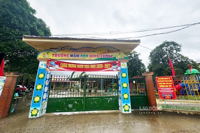 Minh Luong Kindergarten (Minh Luong commune, Lao Cai province). Photo: Dinh Dai taken in September 2026
