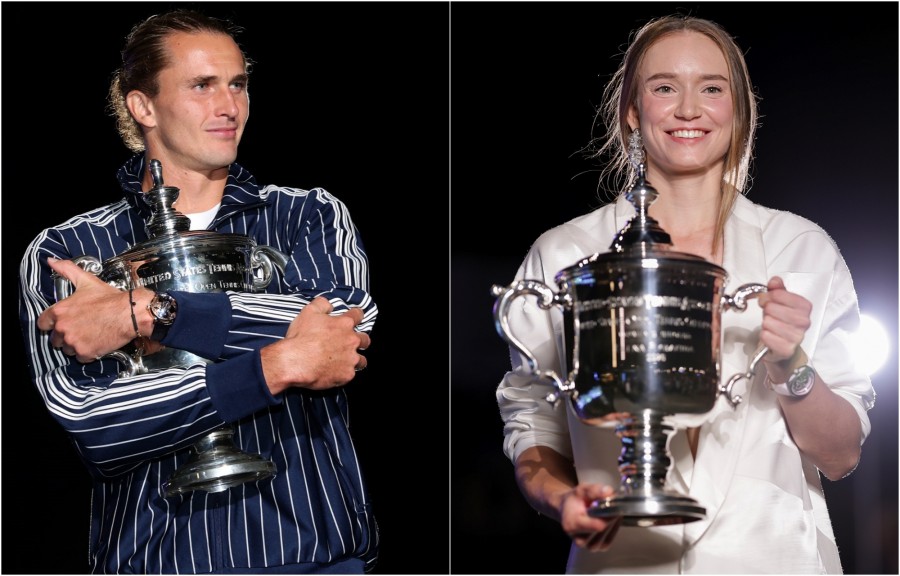Alexander Zverev narrows the gap with Jannik Sinner, while Elena Rybakina rises to No. 1 in the women's singles rankings. Photo: US Open