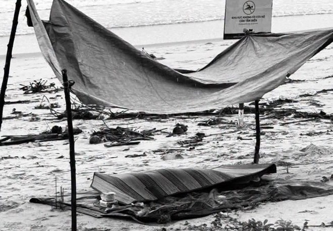 Female student from Dak Lak, found dead on Xuan Thieu beach, Da Nang. Photo: SOS Da Nang Team