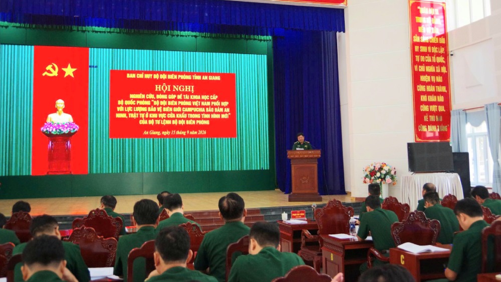 Đại biểu dự hội nghị. Ảnh Biên phòng An Giang