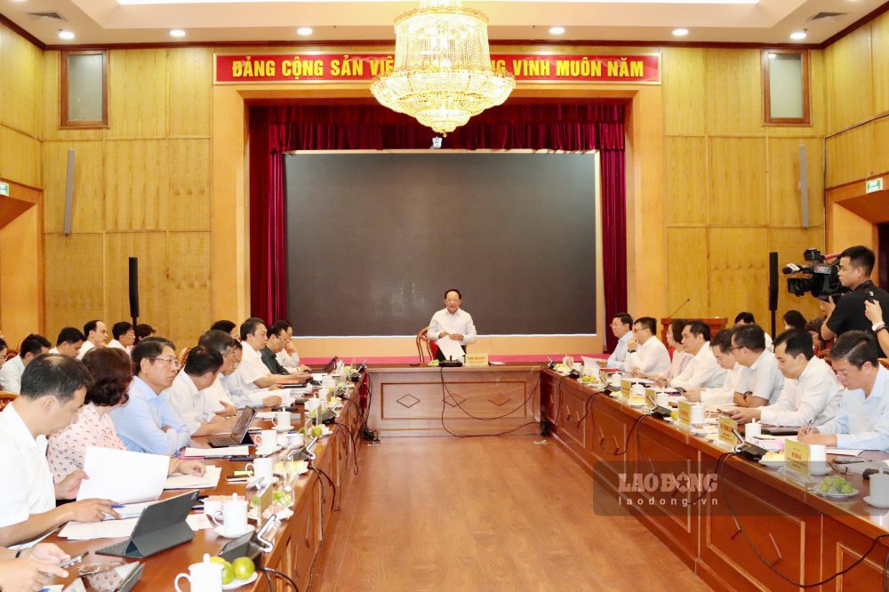 Quang cảnh cuộc làm việc. Ảnh: Xuân Trường