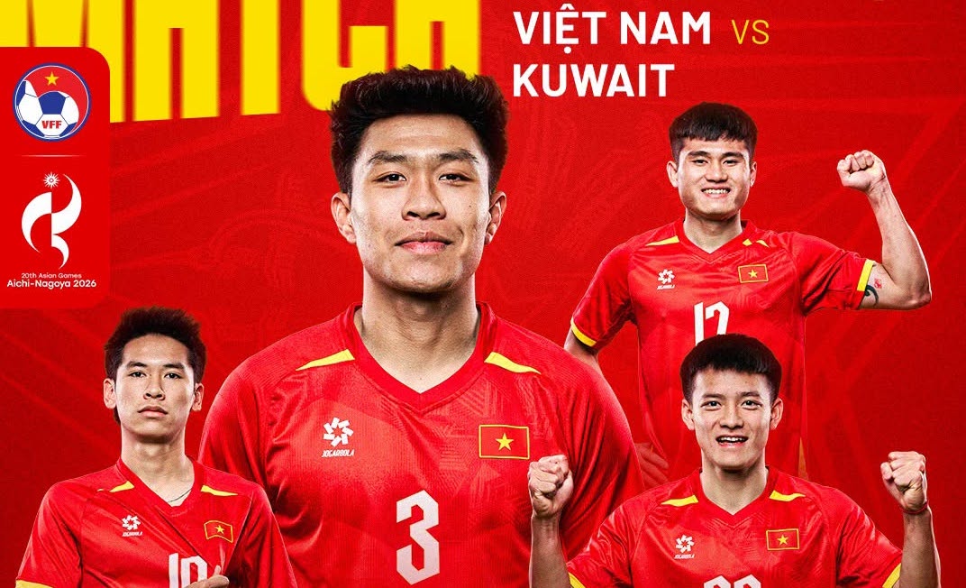 Vietnam Sub-23 se enfrenta a Kuwait Sub-23 en los ASIAD 20. Foto: VFF