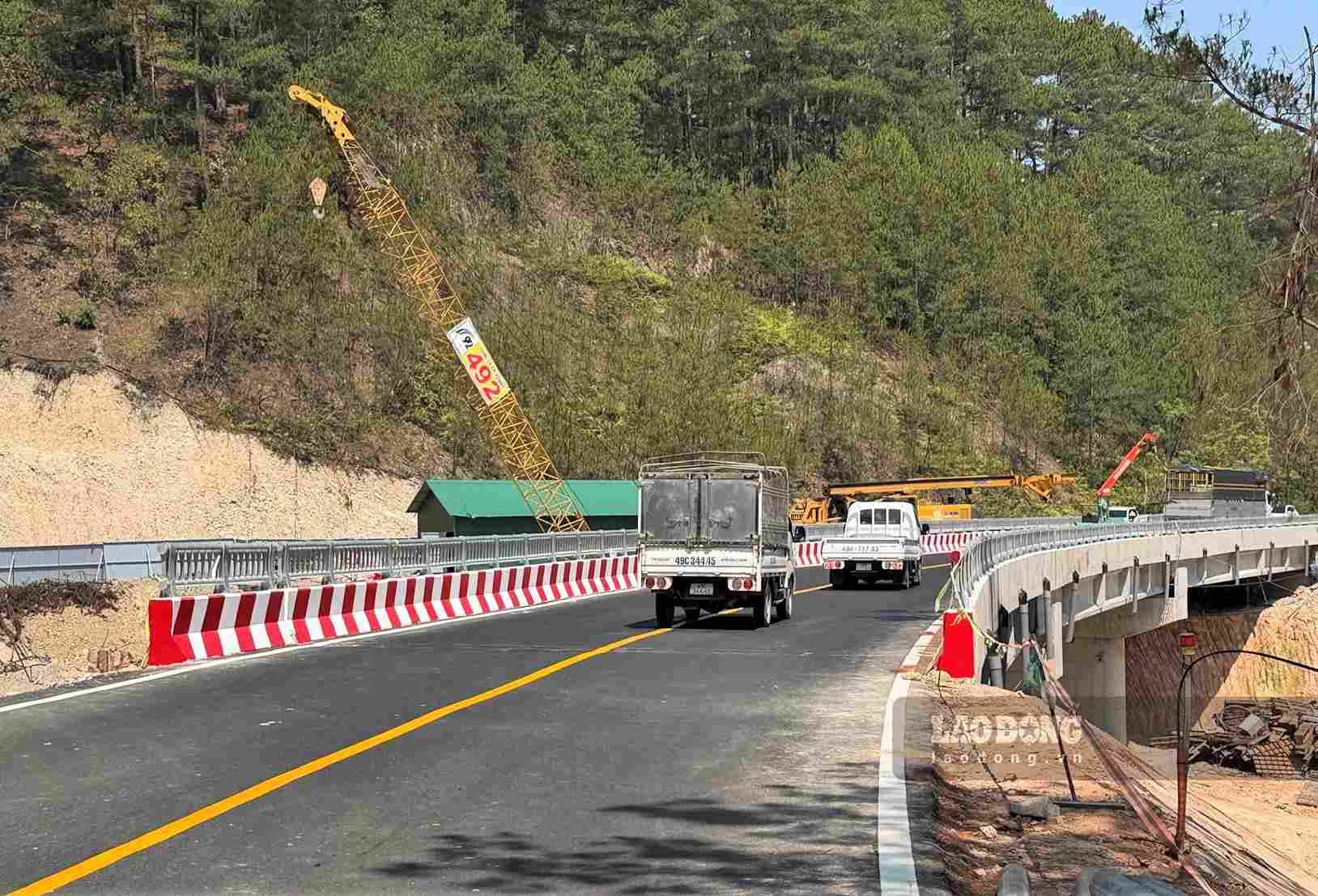 Cầu cạn Xuân Hương trên đèo Mimosa đã hoàn thành đưa vào sử dụng từ tháng 2.2026. Ảnh chụp tháng 2.2026. Ảnh: Phúc Khánh