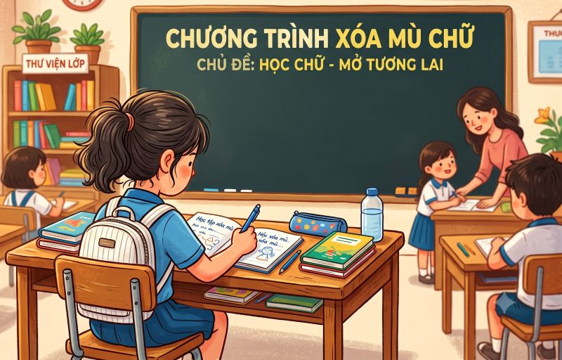 From November 1, 26, people who complete phase 1 of the literacy program or have education and complete grade 3 of the primary education program will be recognized as meeting level 1 literacy standards. Graphic photo: Created by AI