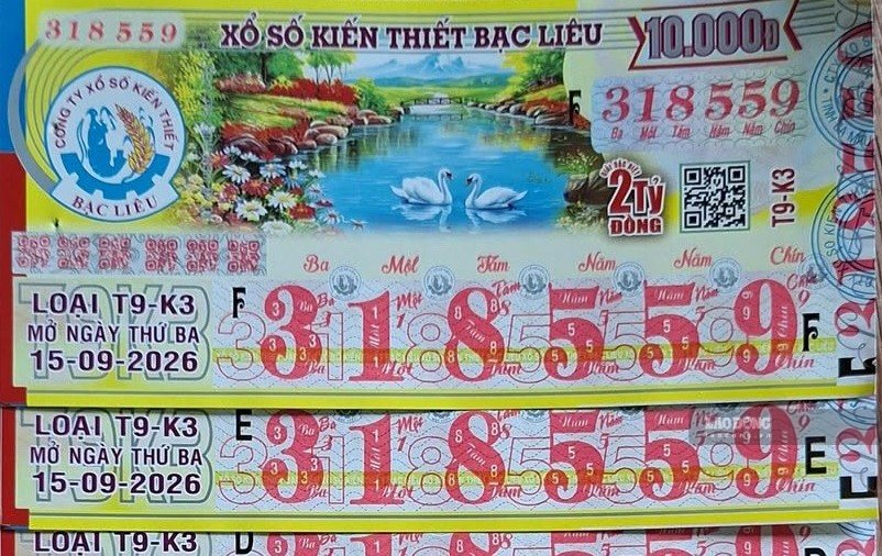 Xổ số ngày 15.9. Ảnh: Huyền Trân