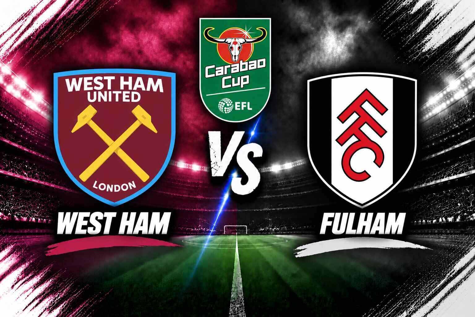 Predicción de fútbol West Ham vs Fulham en la Carabao Cup. Gráfico: Văn An