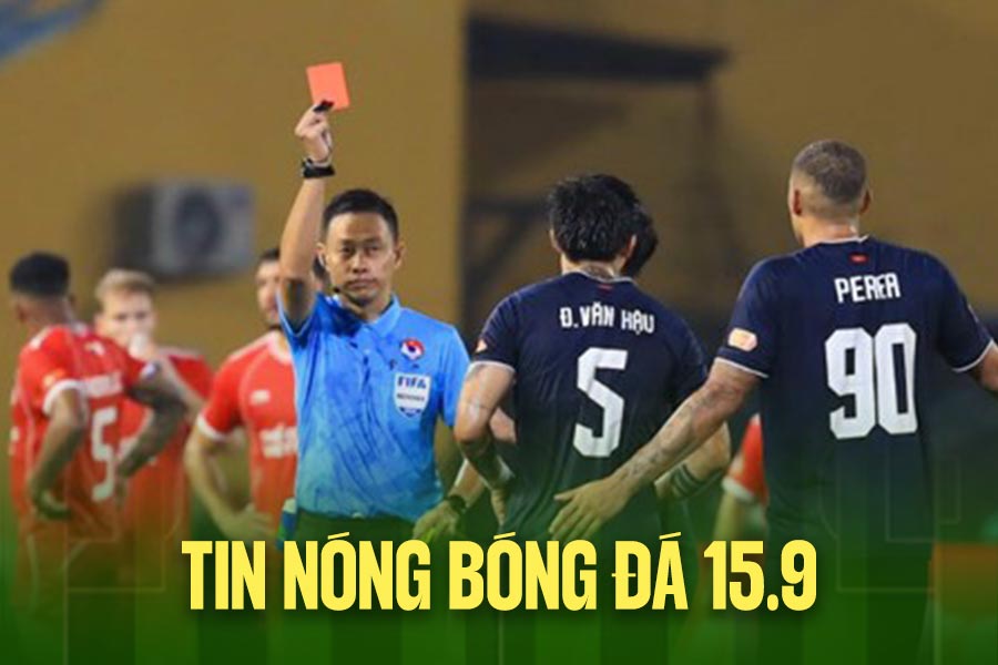 Actualités footballistiques du 15 septembre: Sanction de Văn Hậu après une faute sur Doãn Ngọc Tân. Photo: Minh Dân