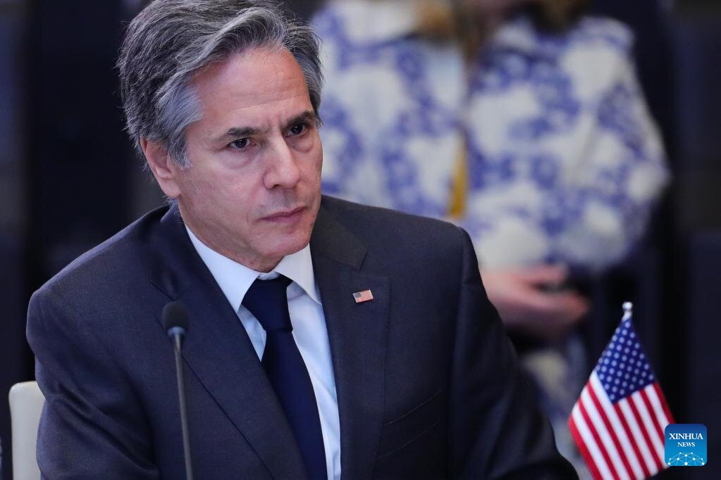 Mr. Antony Blinken at the time as US Secretary of State, photo taken on April 7, 2022. Photo: Xinhua