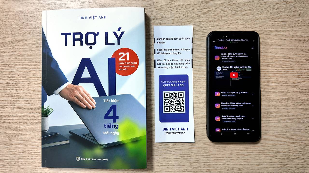 Cuốn sách đi kèm hệ thống video và cộng đồng hỗ trợ truy cập qua mã QR. Ảnh: Teedoo