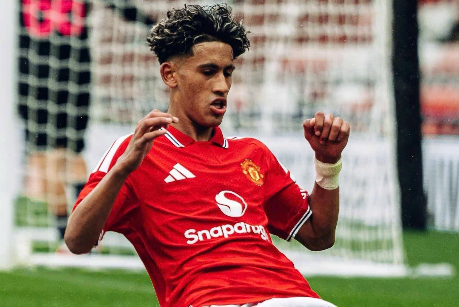 Le jeune talent JJ Gabriel de Man United. Photo: Club Man United