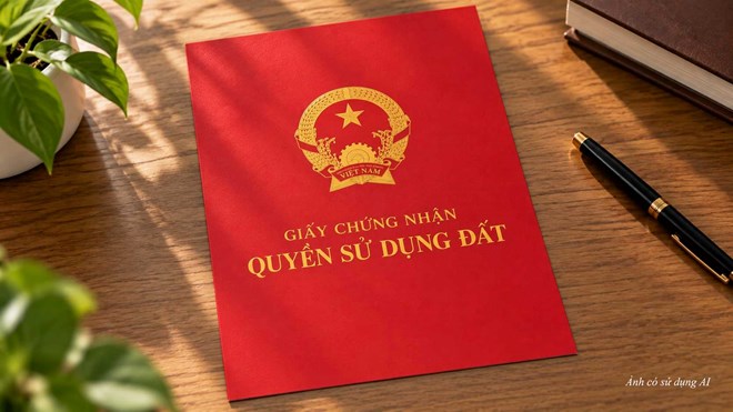 The Ministry of Agriculture and Environment is developing regulations on issuing electronic land use right certificates (red books). Graphic photo: Created by AI