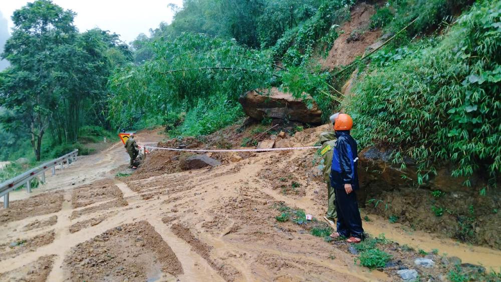 Prolonged heavy rain, landslides occurred in many locations in Tam Lu commune, Thanh Hoa province. Photo: Tam Lu commune People's Committee provided (photo taken on September 16, 2026)