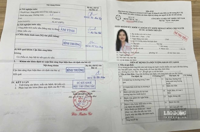 Giấy khám sức khỏe “lấy ngay” trên mạng: Không cần khám vẫn có dấu đỏ, chữ ký