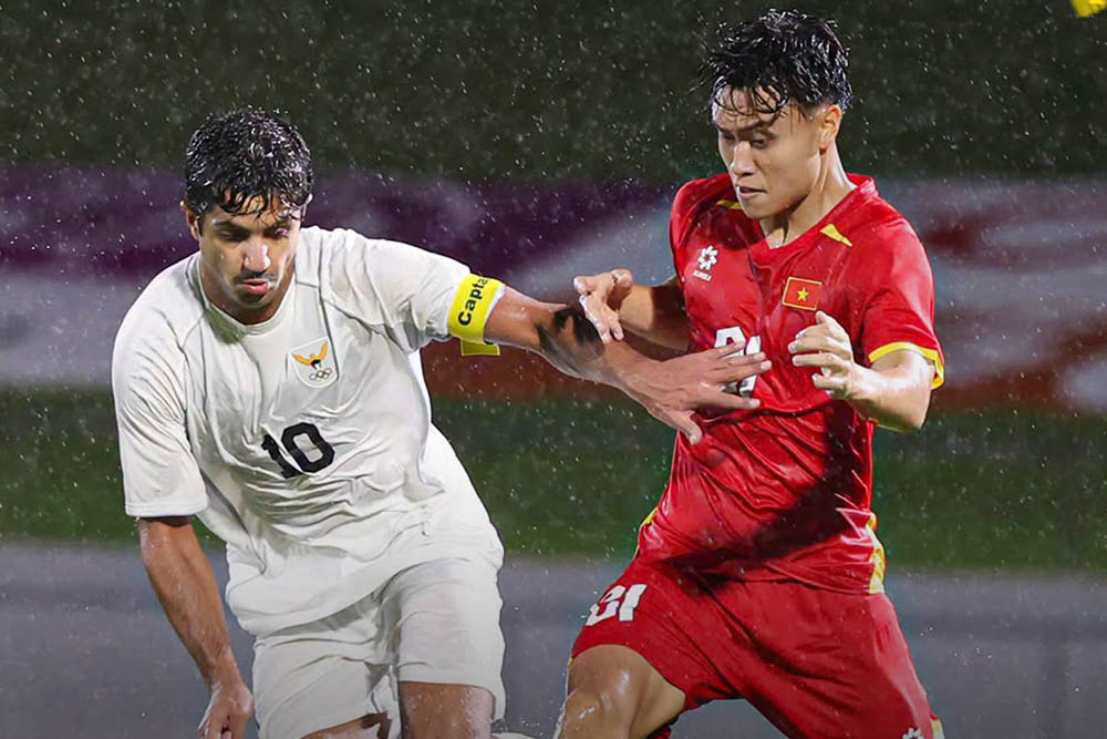 La sub-23 de Vietnam creó muchas oportunidades pero no logró una alta eficiencia en la finalización. Foto: VFF