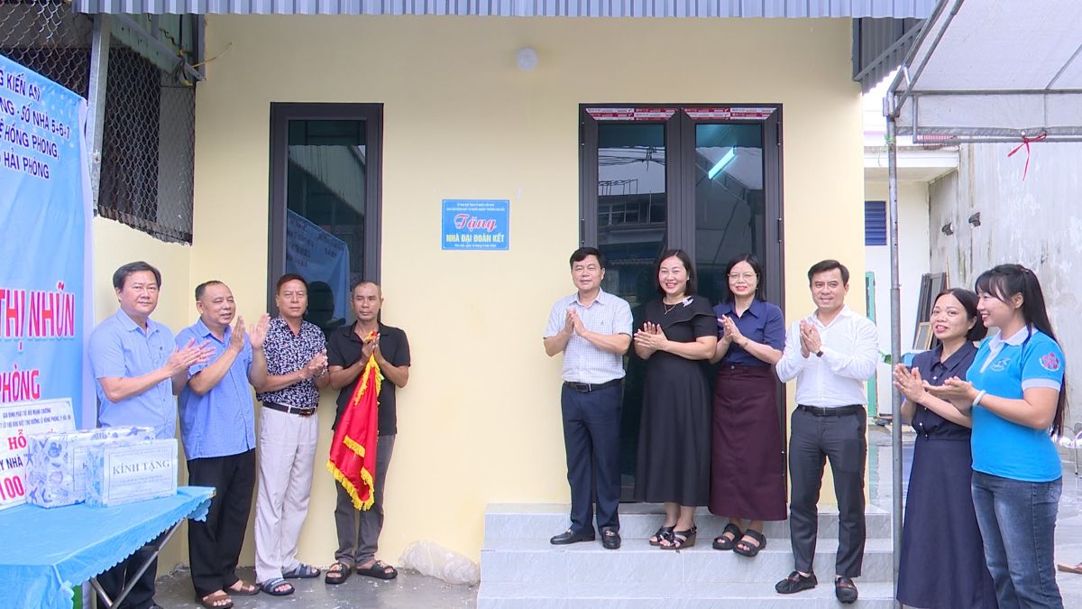 The great solidarity house of households in difficult circumstances in Phu Lien ward was inaugurated. Photo: Phu Lien ward e-Portal, Hai Phong