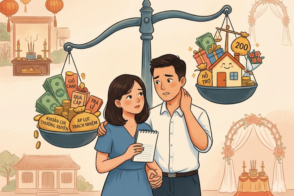 Marriage is not only a story of husband and wife but also related to the relationship with both families. Photo: AI