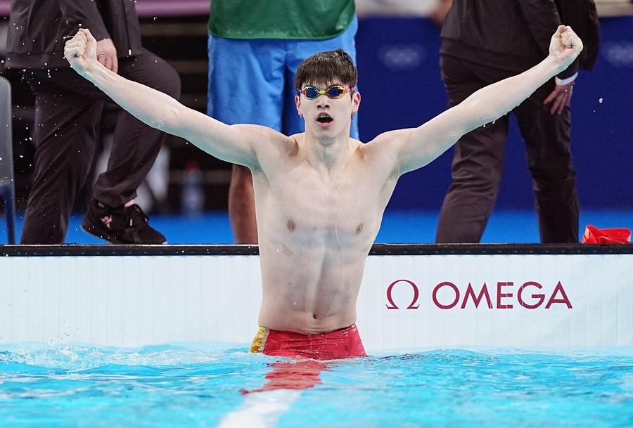 Le nageur Pan Zhanle est l'espoir d'or de la Chine aux ASIAD 20 (moment de la victoire aux Jeux olympiques de 2024). Photo: Xinhua