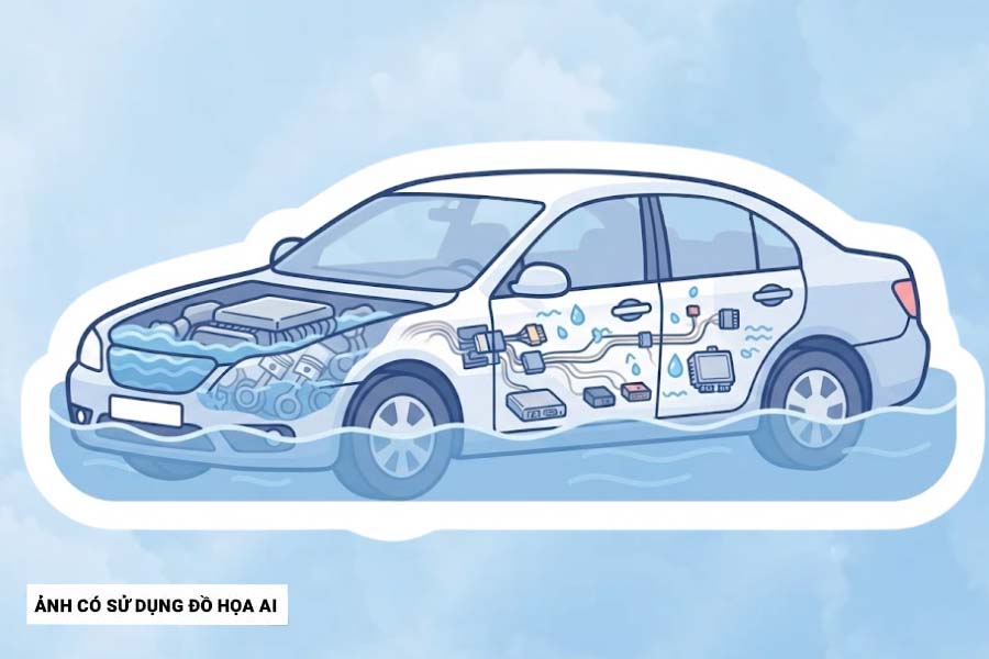 Two types of damage that can occur with flooded cars