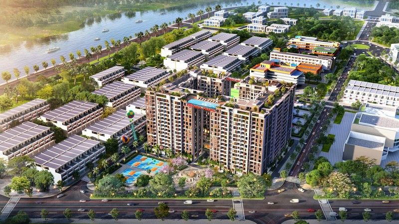 Perspective of the CT-01 Social Housing Area project belonging to land plot CT-01, An Binh Tan urban area, Nam Nha Trang ward. Photo: Dong A Golden Square