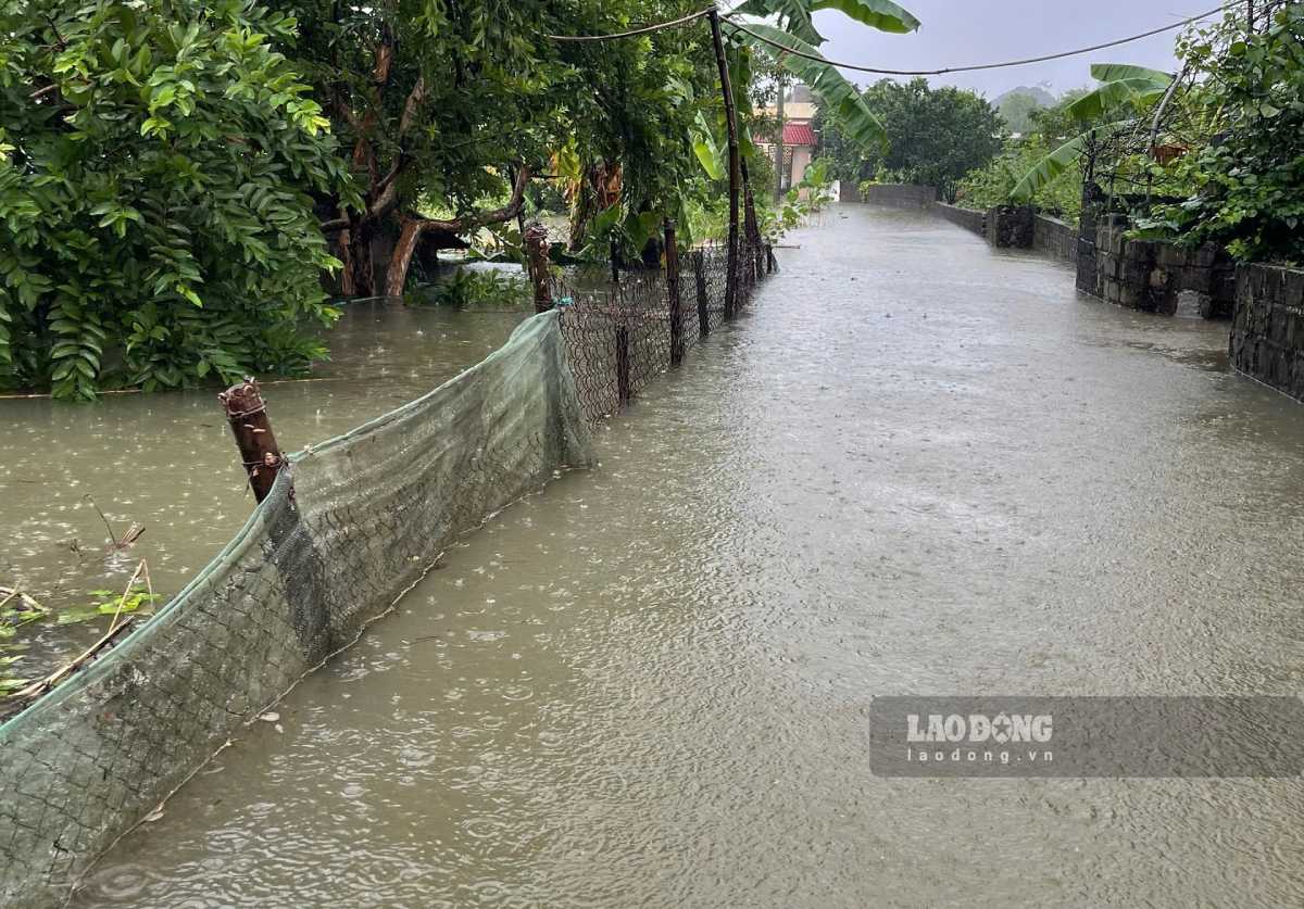 On September 17, prolonged heavy rain caused many residential areas along the Day River to be deeply flooded. Photo: Ha Vi