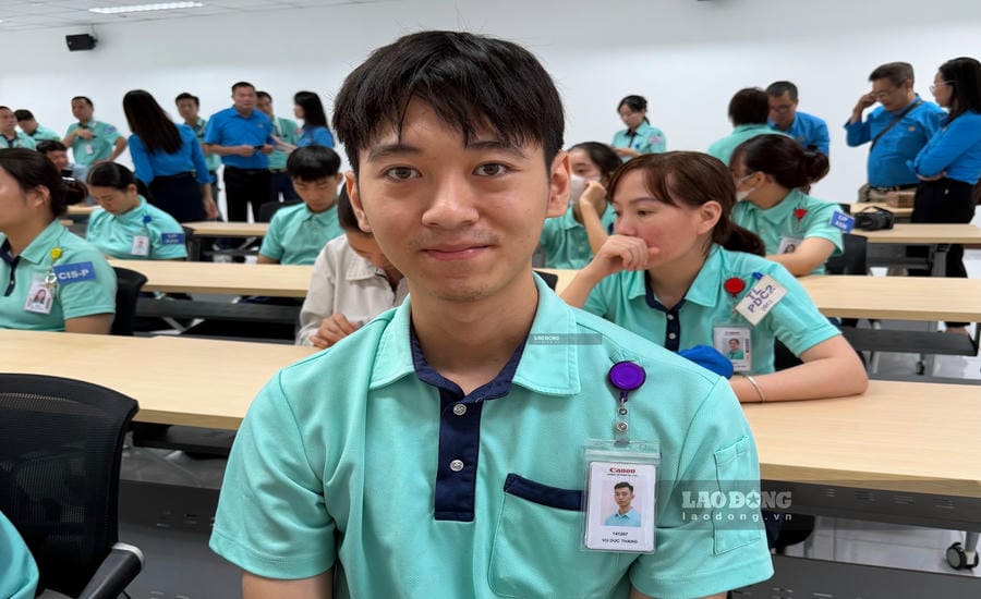 Mr. Vu Duc Thang is working at Canon Vietnam Co., Ltd. Photo: Kieu Vu, taken on August 28, 2026
