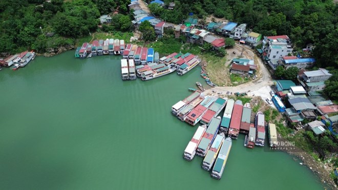Hoa Binh Lake has an upstream water level of 112.6m. Photo: Minh Nguyen (taken in early September)