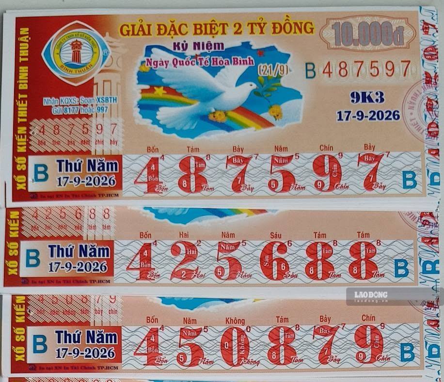 Xổ số ngày 17.9. Ảnh: Huyền Trân