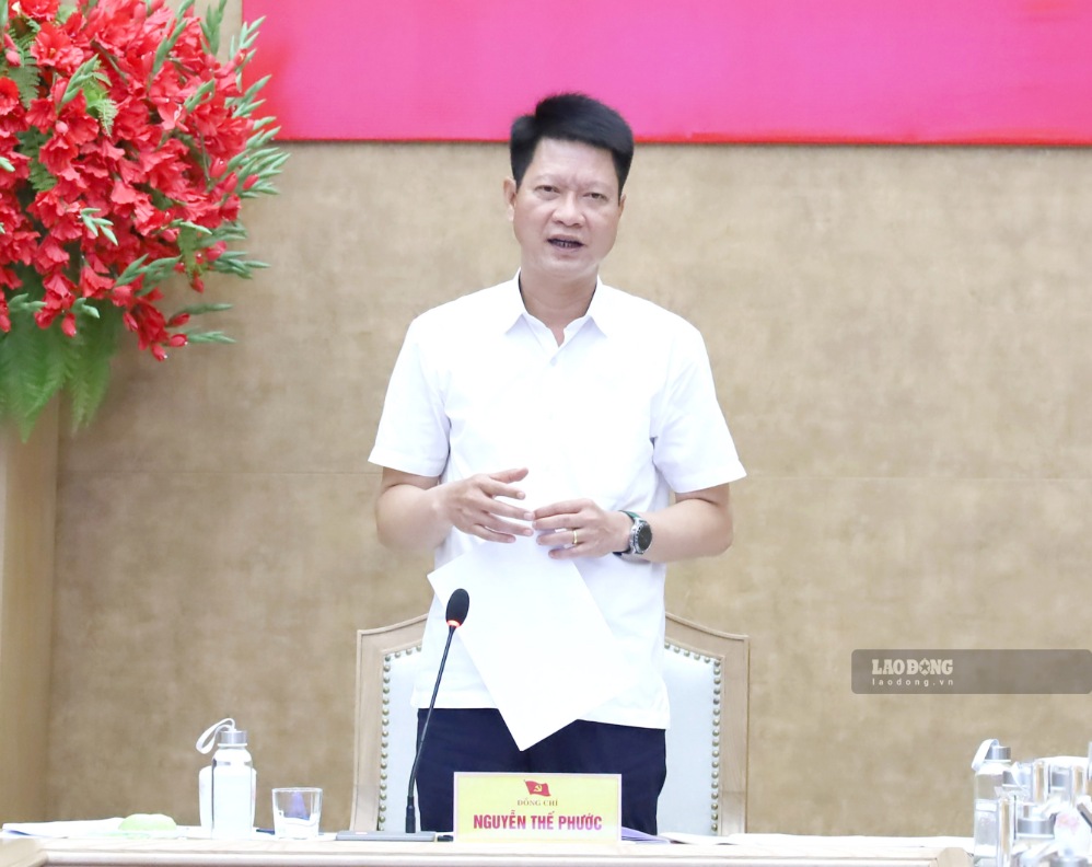 Ông Nguyễn Thế Phước - Trưởng Ban Chỉ đạo kết luận buổi làm việc. Ảnh: Nguyễn Hiên