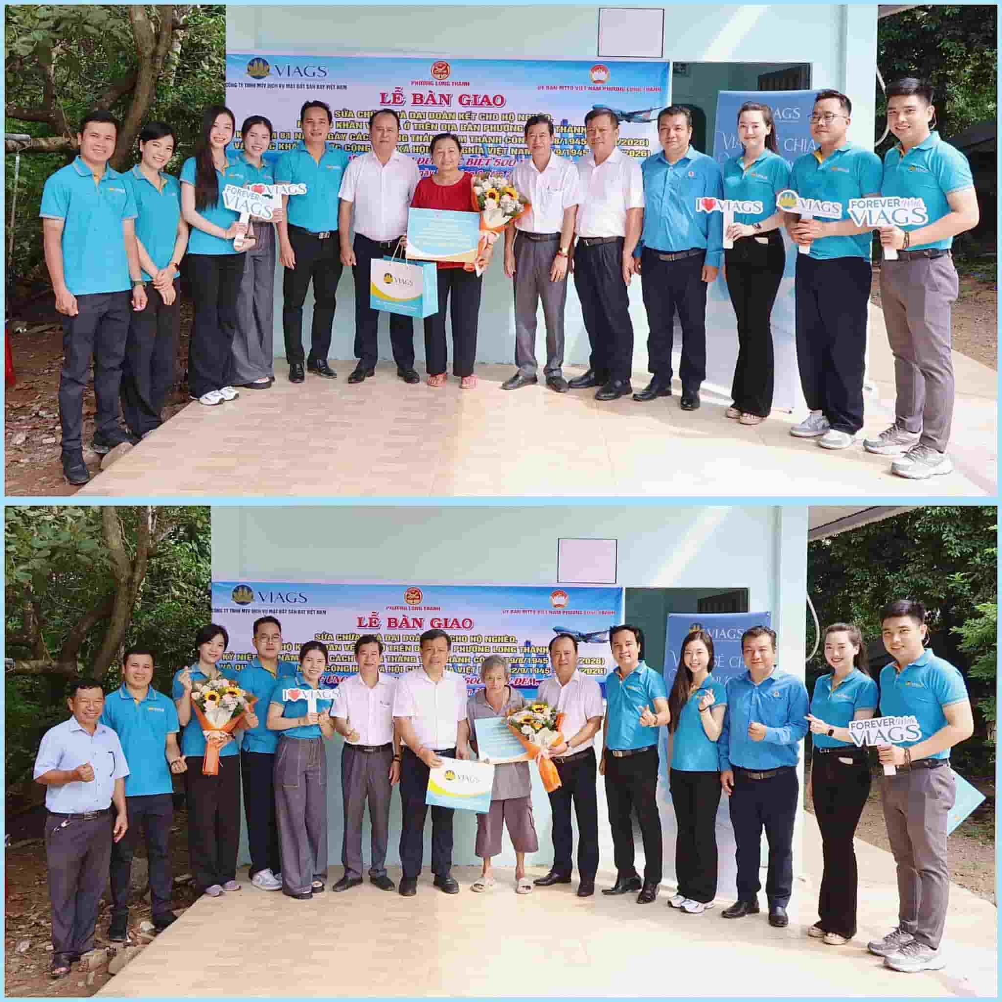 VIAGS supports 100 million VND (50 million VND per house) to repair two Great Solidarity houses. Photo: VIAGS Trade Union.