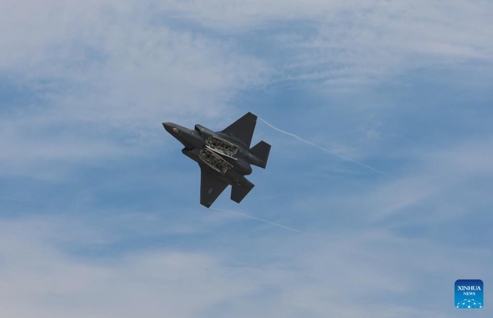 An F-35 fighter of the US Air Force performs at the International Air and Space Exhibition (FIDAE) in 2026 in Santiago, Chile. Photo: Xinhua