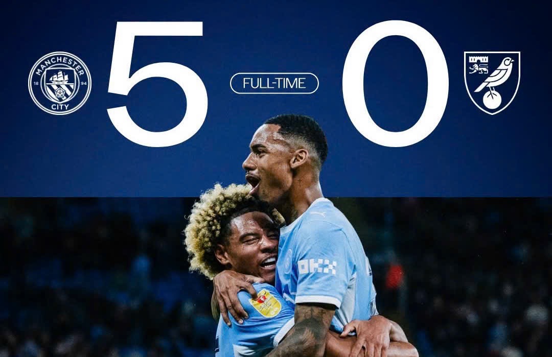 Man City bat largement Norwich City en Carabao Cup. Photo: Club Man City