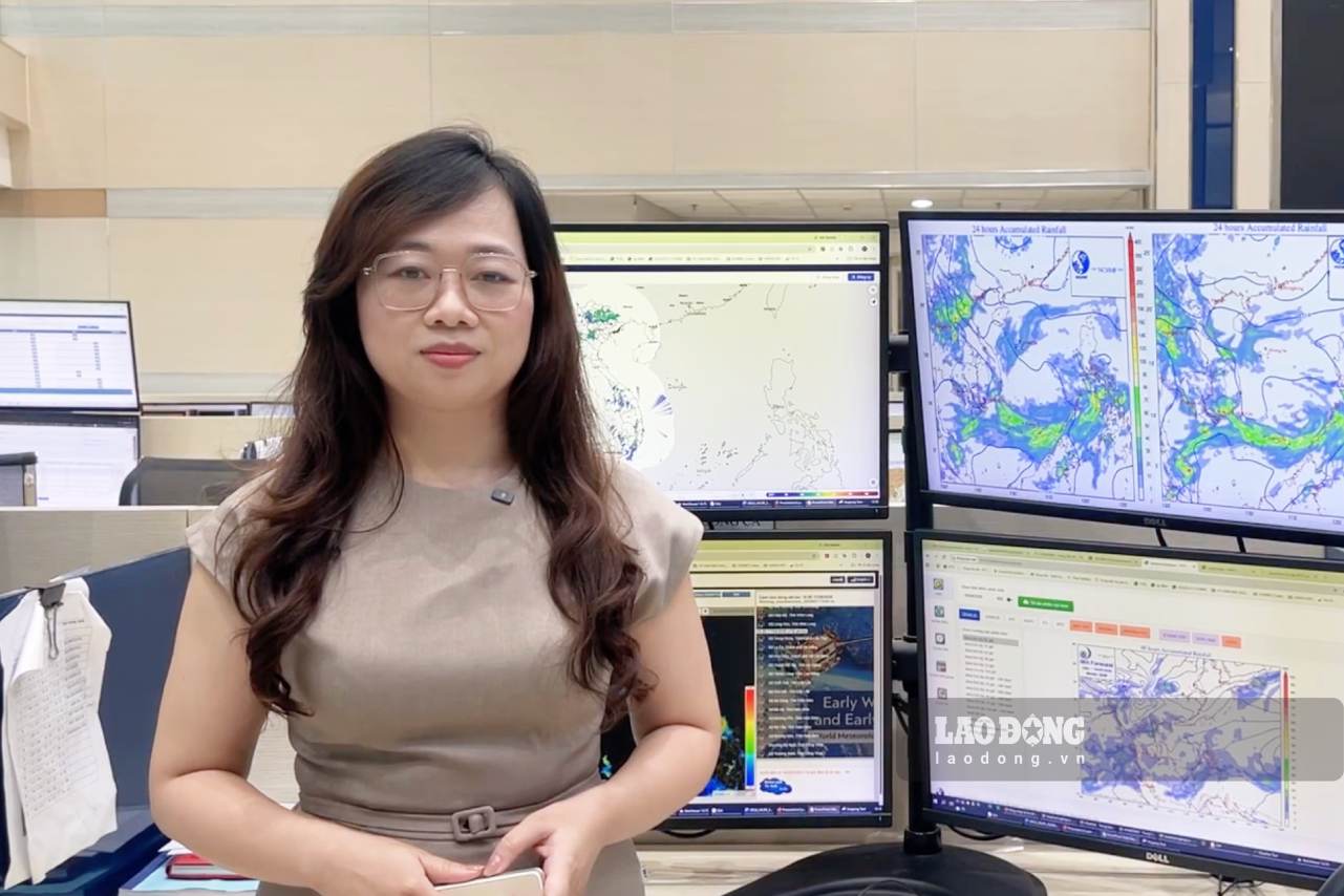 Bà Phạm Phương Chi cho biết, từ đêm nay 18.9, mưa lớn có xu hướng dịch dần từ Nghệ An vào Huế. Ảnh: Quỳnh Hương